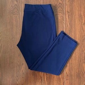 Nine West Navy Blue Mid Rise Skinny Pants Stretchy Pull On Style Waist XL